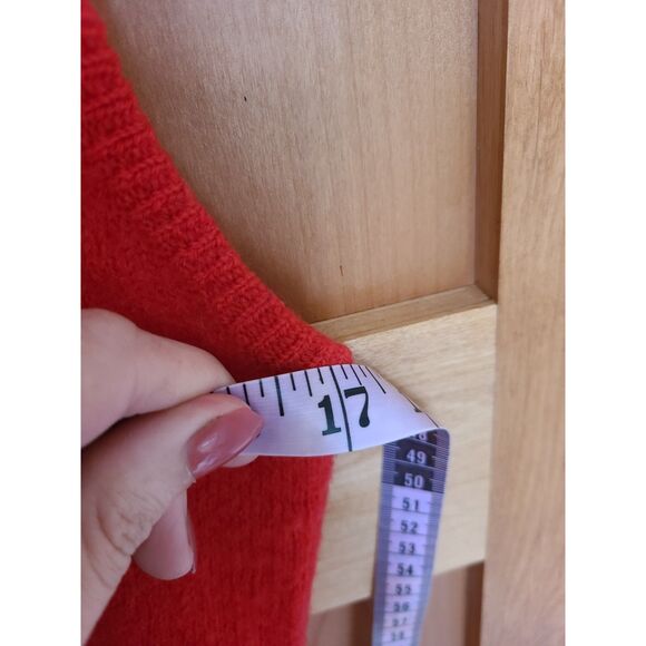 Vintage Garland 100% Wool Red Sweater Vest Shell Buttons Pockets SMALL Retro S - Picture 5 of 6